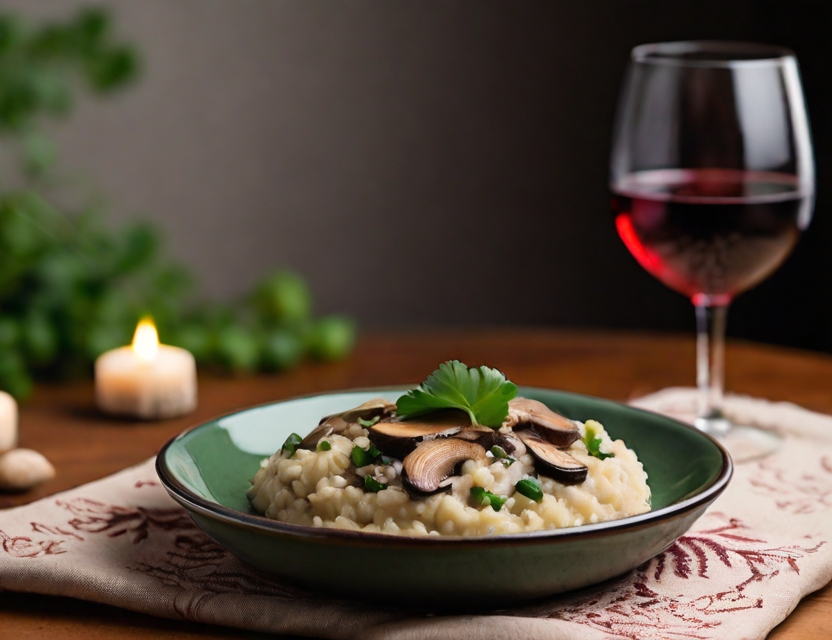 Risotto with Shiitake Mushrooms and Parmesan Cheese